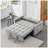 Modern Velvet Loveseat Futon Sofa with Reclining Backrest, Toss Pillows, Pockets, and Convertible Sleeper Function for Living Room