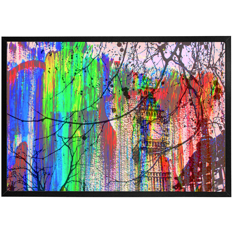 Single Picture Frame Print, Black, 76cm H x 114cm W x 4cm D