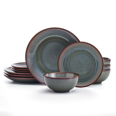 Pfaltzgraff Mackensie 12-piece Stoneware Dinnerware Set, Service For 4 In Blue