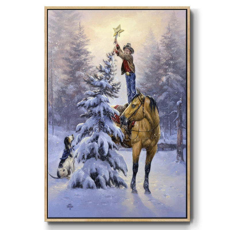 Toile tendue encadrée par l'artiste, Cadre naturel flottant, H 37 po x l 25 po x P 1,5 po