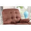 Fauteuil inclinable à mouvement manuel en microfibre de couleur chocolat contemporain