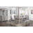 Silver Gray Bench With Modern Touch - 60" Long Upholstered Seat Sparkling Embellishments In For Interior Design
