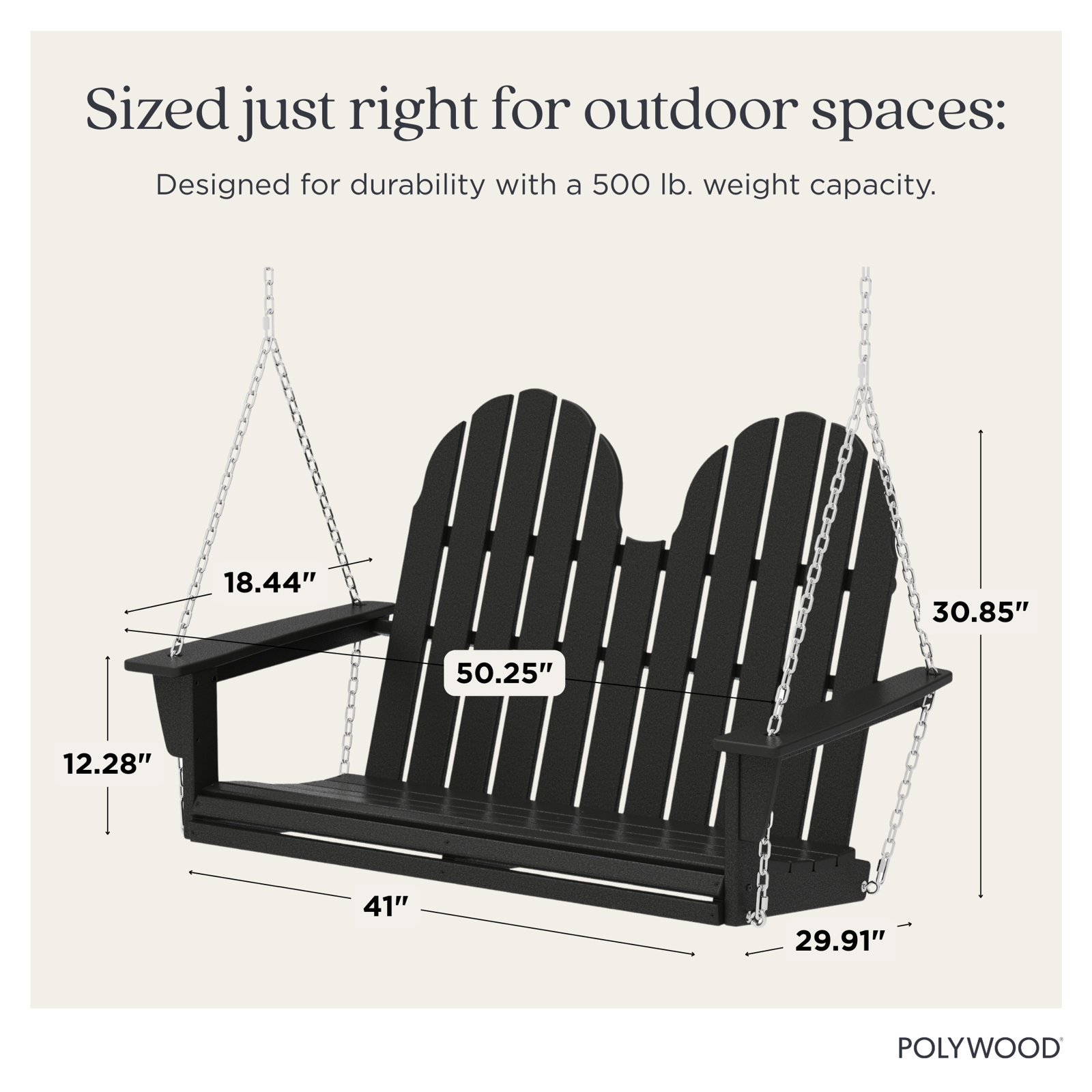 Vineyard Adirondack Swing, Sand