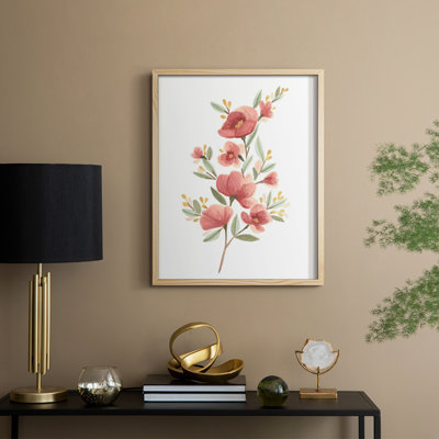 Wildflower Sprig III, reproduction encadrée - bois massif