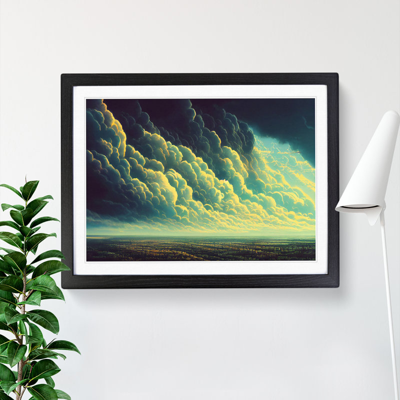 Mood Of The Cloud - Single Picture Frame Print, Black Framed, 46cm H x 64cm W x 2cm D
