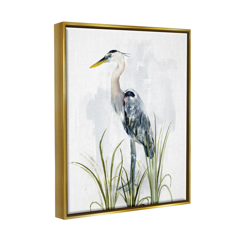 «Shore Bird Looking Left» par Carson Lyons, reproduction encadrée sur toile, H 30 po x l 24 po