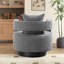 Fauteuil demi-tonneau moderne pivotant avec dossier ouvert-652721344