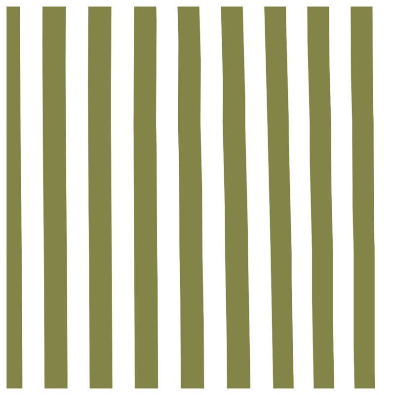 Olive Vertical Stripes Double Sided Throw Pillows, 14 x 14 inches