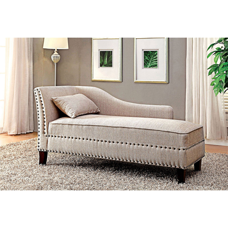Chaise rembourrée avec coussin, Beige