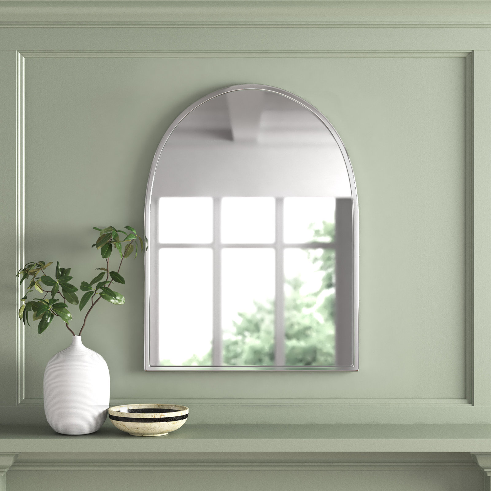 Clacy 24" Mirror, Silver