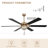 Landria 65" Crystal Ceiling Fan with Lights and Remote, Reversible DC Motor Gold Chandelier Ceiling Fan-250624120