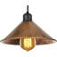 5 - Light Brushed Copper Cone Pendant-1451359434