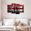 «Pop Lakeside Red Trees», reproduction d'art sur toile-989284008