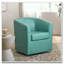 Fauteuil d'appoint pivotant en similicuir