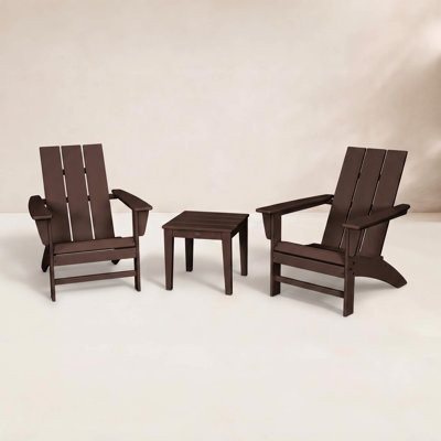 POLYWOOD® Modern Adirondack 2-Person Patio Seating Group