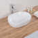 Ruvati White Ceramic Top Push Pop-up Drain for Bathroom Sinks without Overflow