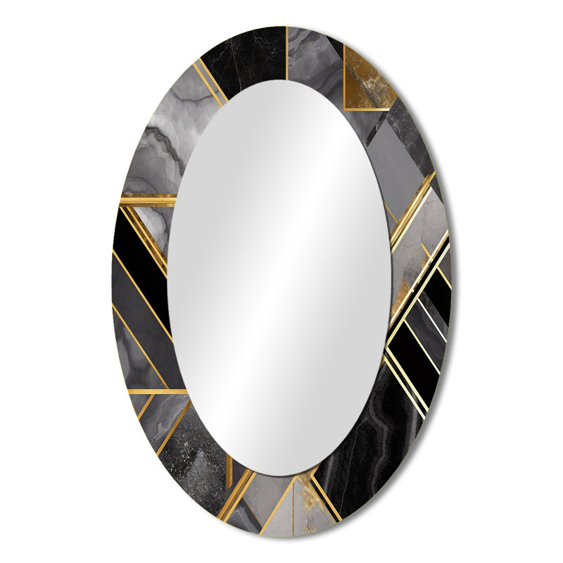 Maubray - Miroir abstrait en métal, 36 po x 24 po