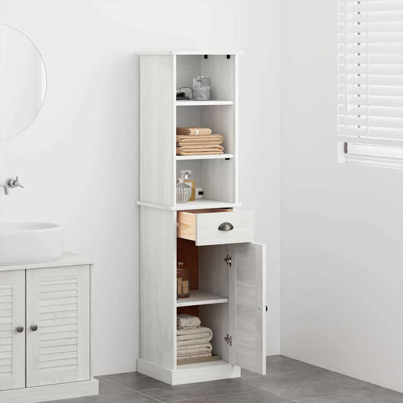 Frame Mounted Bathroom Cabinet, White