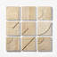 Trevino Carved 4x4 3D Unfilled Polished and Honed Travertine Stone Tile