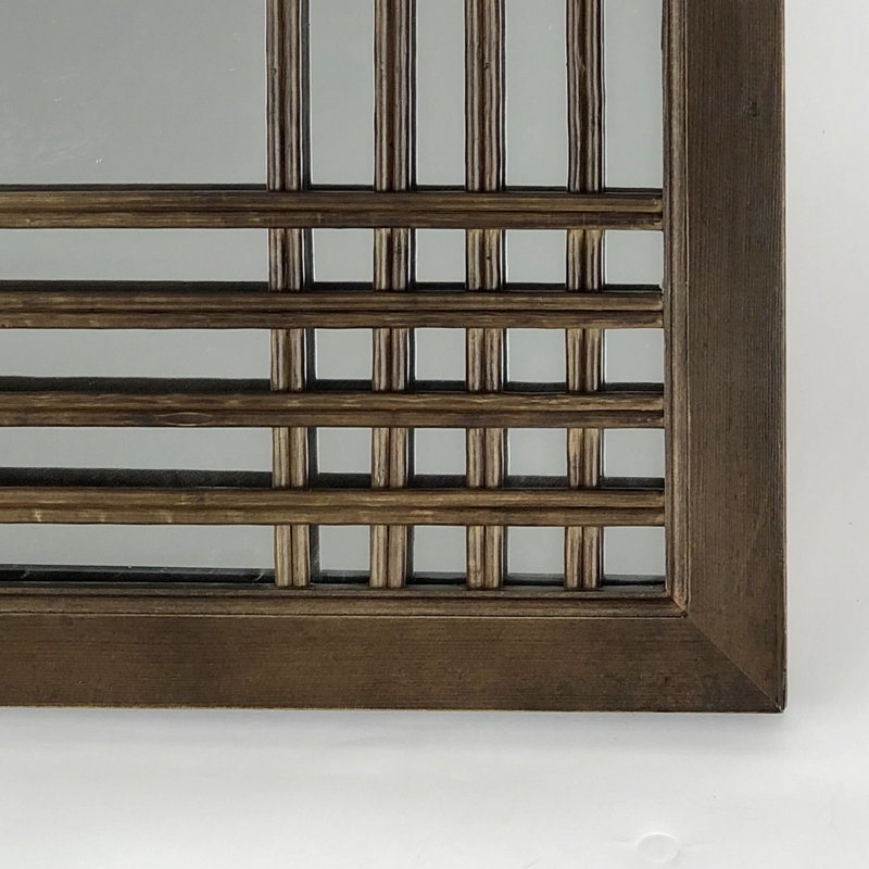Cushing Solid Wood Frame Square Wall Mirror