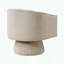 Fauteuil demi-tonneau pivotant en velours taupe-965578147