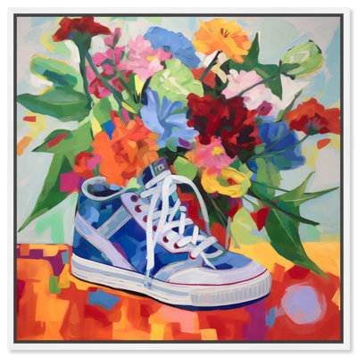 Colorful Sneaker Bouquet Canvas Sneaker Wall Art by 