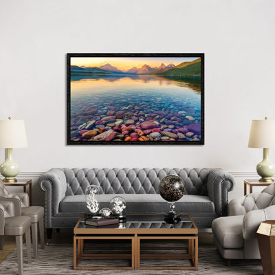 Glacier National Park Sunset - Colorful Rocks In Lake Mcdonald, Montana by Daniel Forster - Gallery-Wrapped Canvas Giclée on Canvas