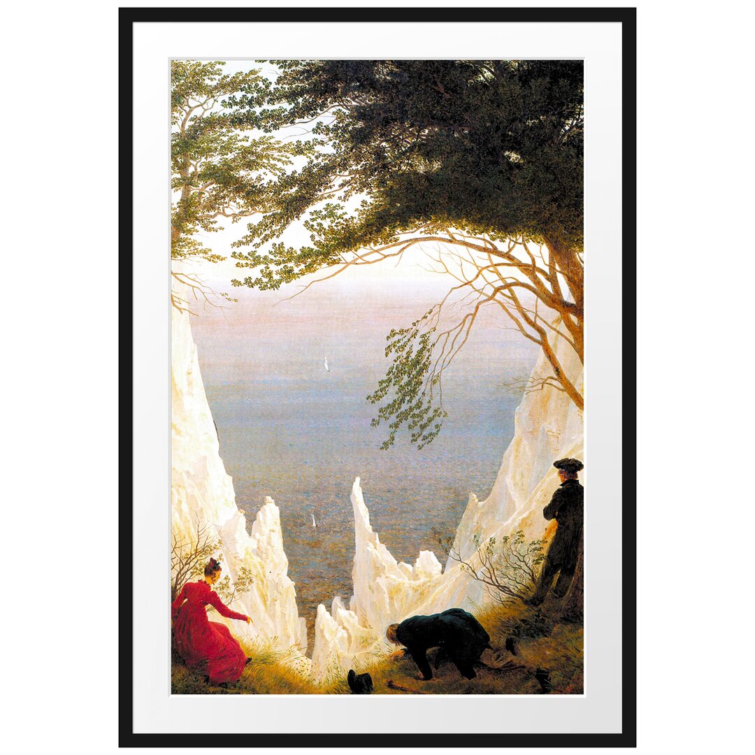 Gerahmter Kunstdruck Chalk Cliffs on the Island of Rügen von Caspar David Friedrich