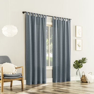 Brekke Polyester Semi-Sheer Single Curtain Panel