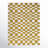 Rectangle Canales Geometric Machine Woven Recycled P.E.T. Area Rug in Yellow/White-1467291069