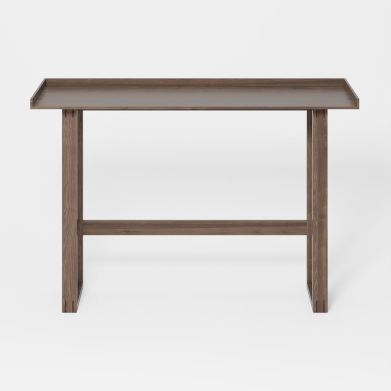 Bostic Solid Wood Base Writing Desk, Dark Brown