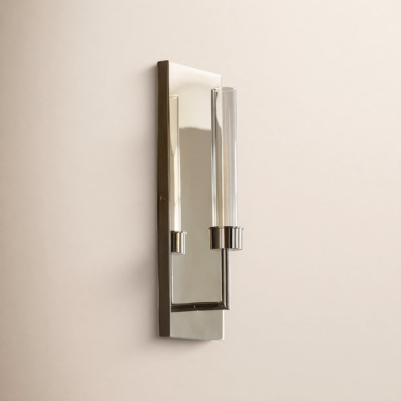 Linger 1 - Light LED Armed Sconce, Polished Nickel