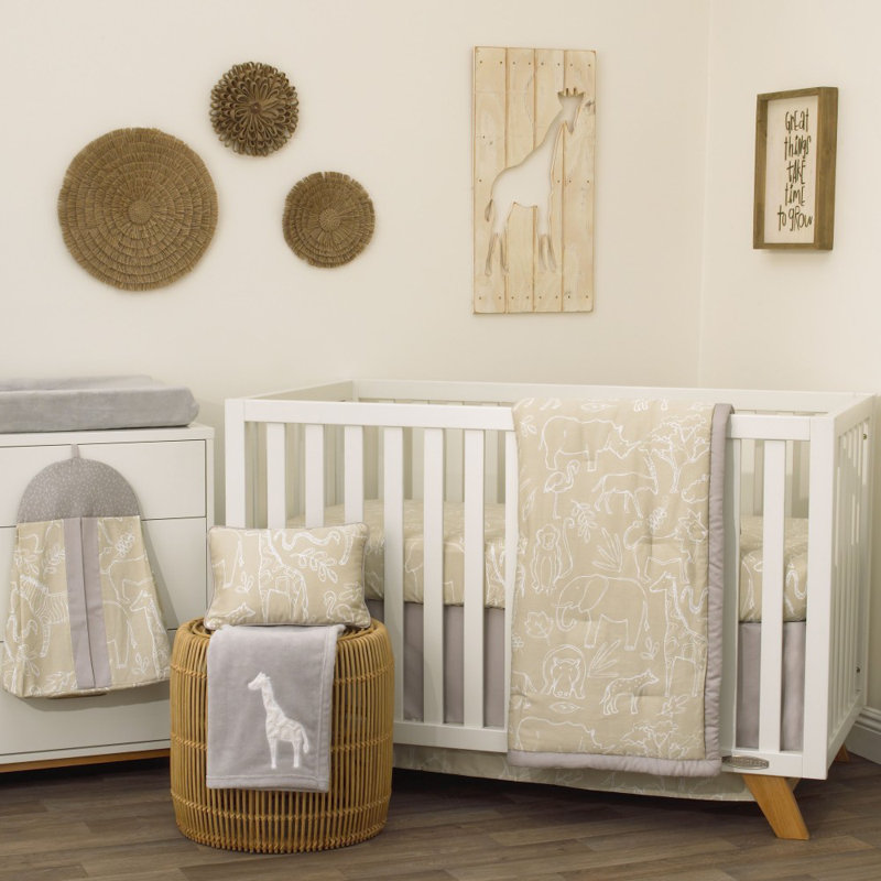 Ensemble de literie pour lit de bébé 8 pièces Dalkeith Safari