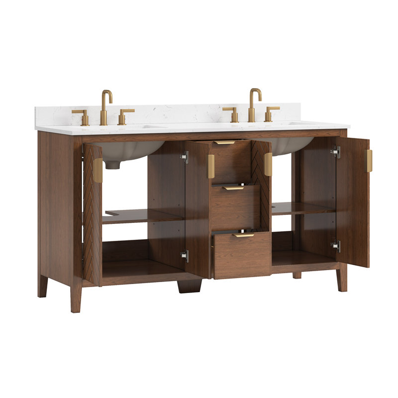 Ensemble de meuble-lavabo sur pied 60 po Abramowitz, 60"