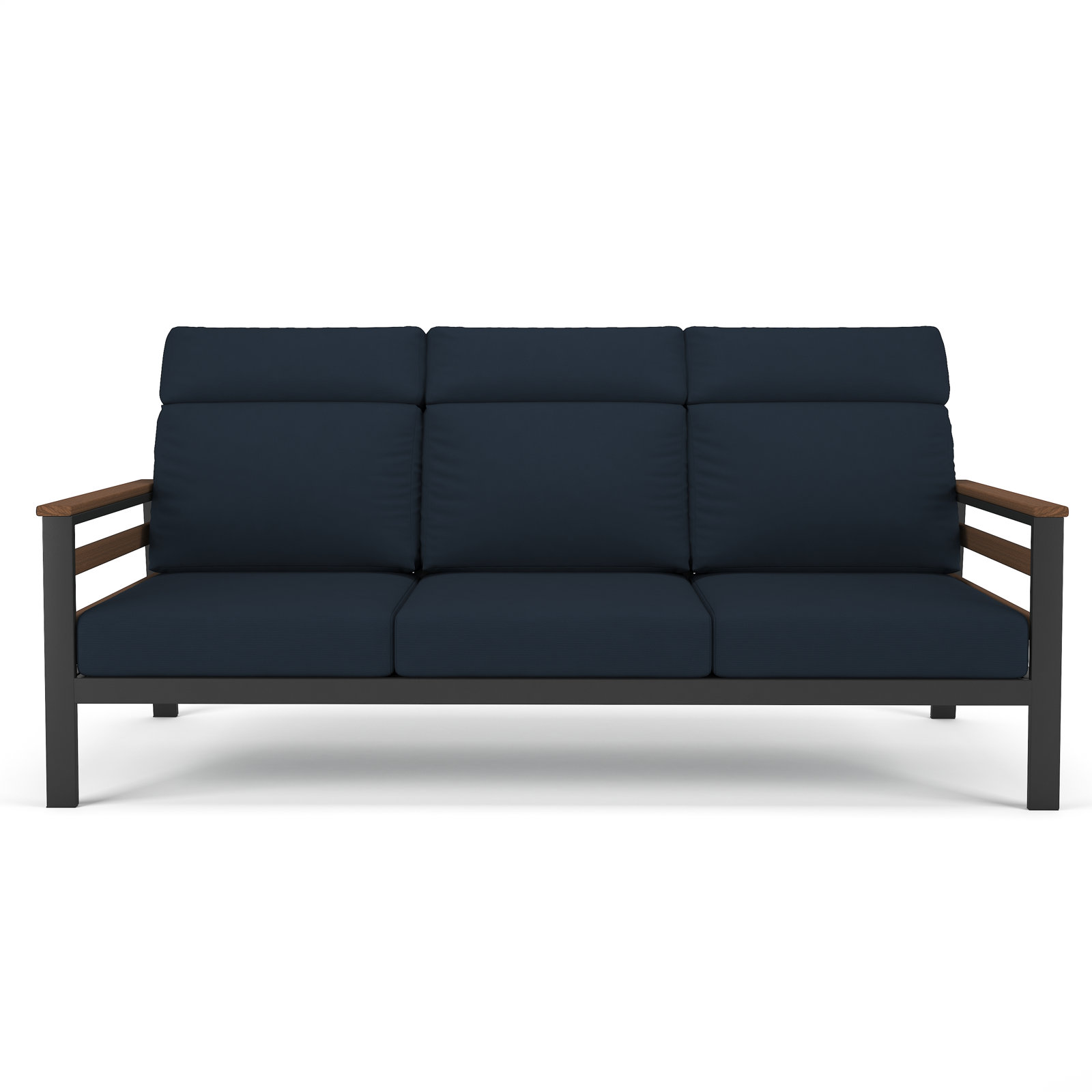 Townsend 80" Sunbrella® Patio Sofa, Brown, Canvas Navy