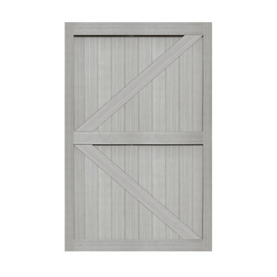 Trous pré-percés en MDF pour porte de grange Assemblage facile - Porte simple, quincaillerie non incluse
