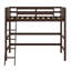 Lit mezzanine en bois avec échelle-1201506784