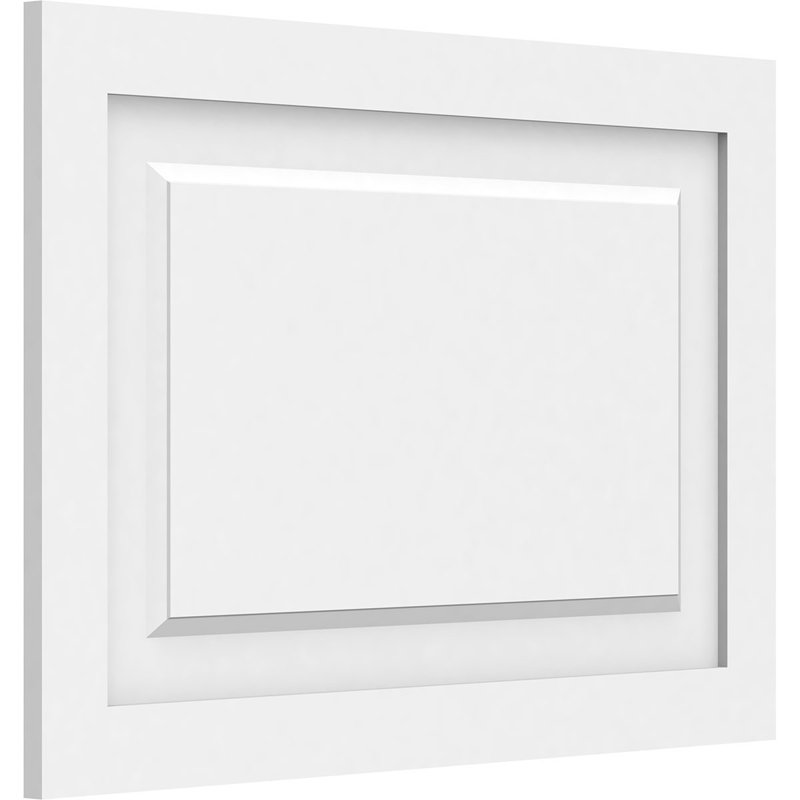 Panneau mural Harrison 3D en blanc, H 18 po x l 26 po x P 0,63 po