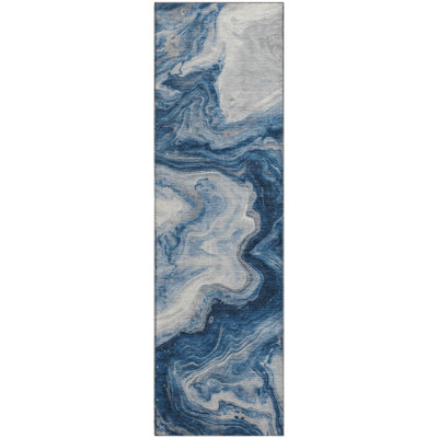 Premium Machine Washable Metinaro AMF1706 Abstract Rug