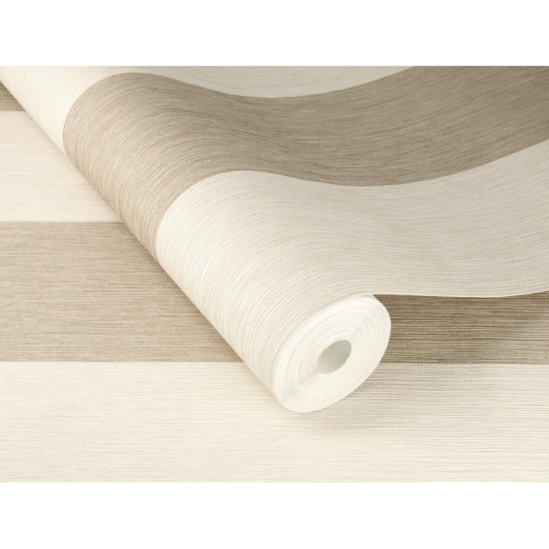Bethanee Simple Elegant Stripe Wallpaper, Cream