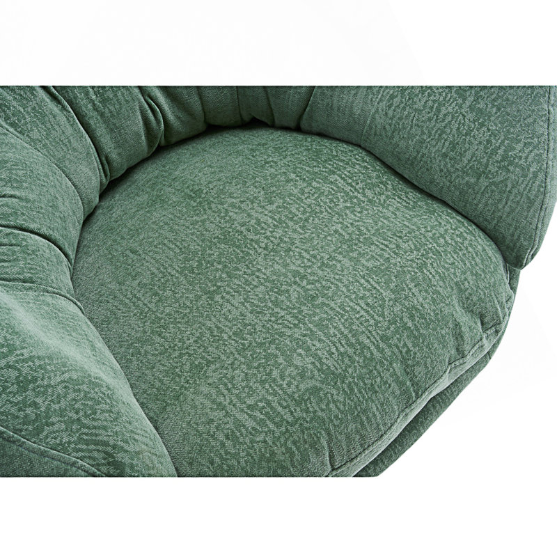 Chaise de bureau moderne, fauteuil club pivotant à 360 ° avec coussin amovible, Vert