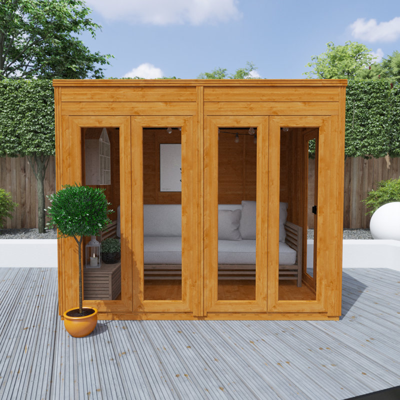 8x6w TigerFlex Shiplap Pent Full Pane Summerhouse