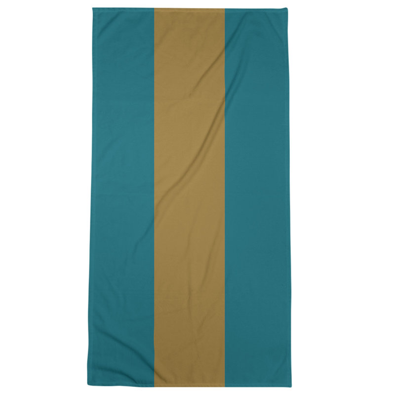 Bath Towel, Blue/Khaki