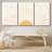 Bright Light Yellow Burst Artwork, Neutral Abstract Minimalist Boho Wall Pictures, Framed Canvas Giclée Print 3 Pieces Wall Art" -72966204-72966203-119390337