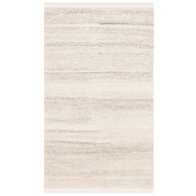 Tapis beige noué à la main Garland, Rectangle 4 pi x 6 pi