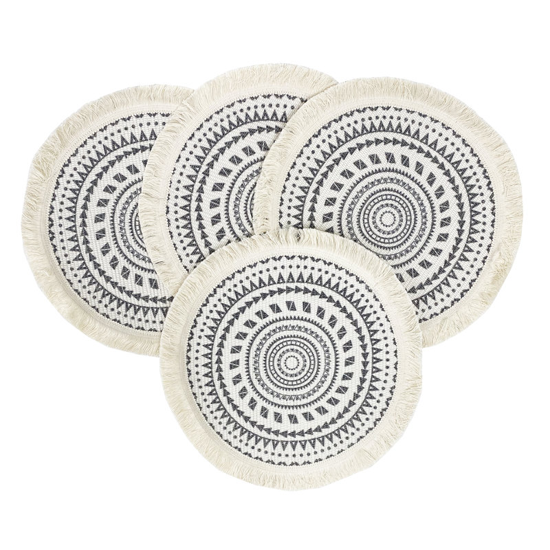 Napperon en coton 13 po Farhan, gris