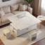 Table basse relevable moderne avec 2 tabourets, rangement caché, tiroirs et table pliante