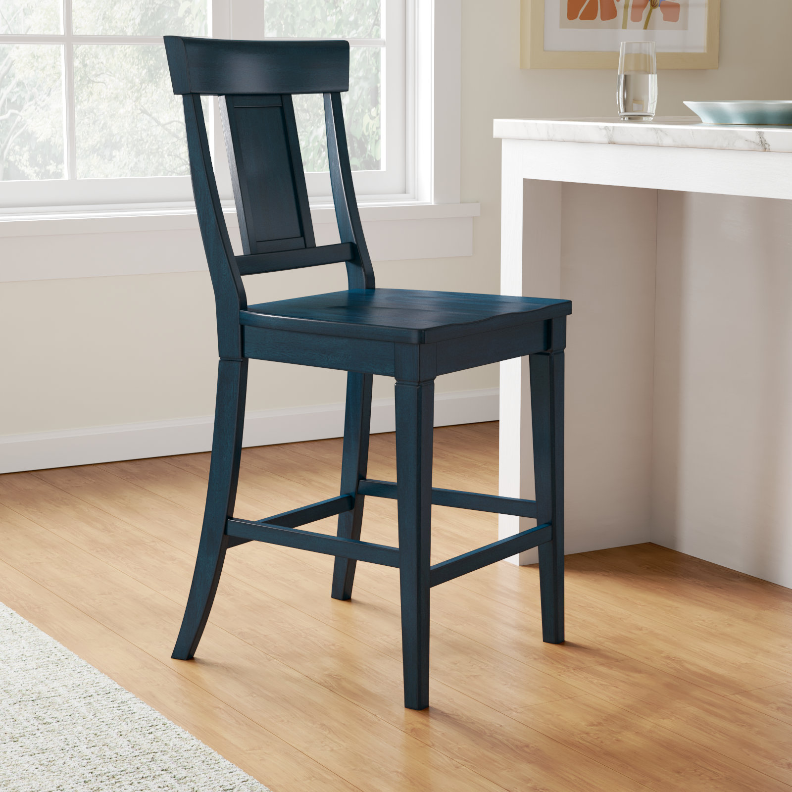 Fortville Bar and Counter Stool, Counter Stool (24.21" Seat Height), Antique Denim