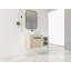 Meuble-lavabo flottant de 36 po au design moderne avec lavabo d'art en céramique, plaque de pierre plate et petites tablettes de rangement, porte à fermeture douce, ensemble KD-125515294