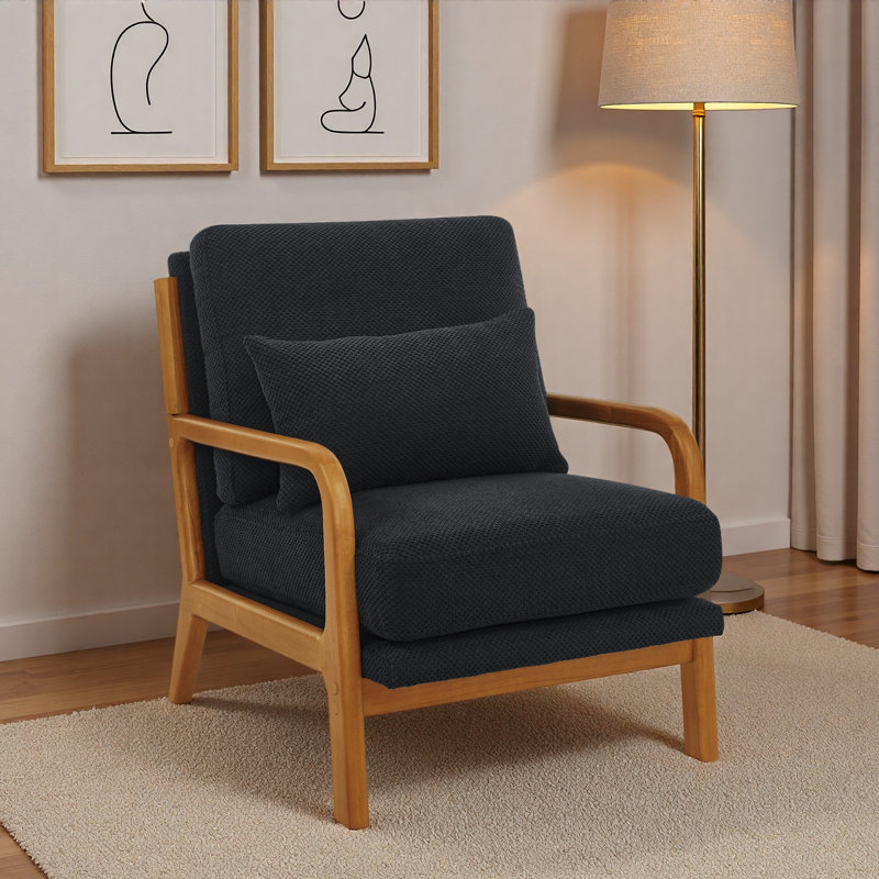 Chaise longue en bois, Black